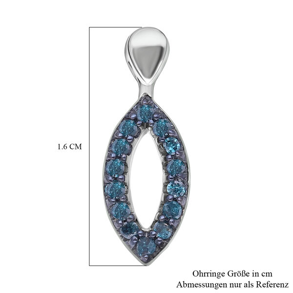 Blauer Diamant-Ohrringe - 0,15 ct. image number 5