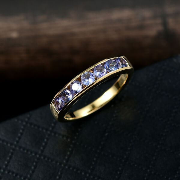 D'Joy AA Tansanit Ring, 925 Silber vergoldet - 0,89 ct. image number 2