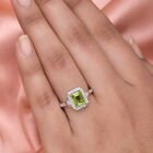 Natürlicher Peridot und Zirkon-Ring, 925 Silber Bicolor  ca. 1,96 ct image number 2