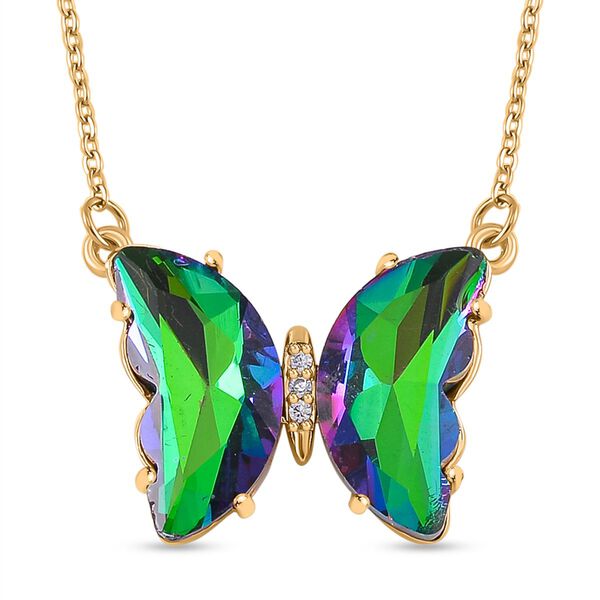 Mehrfarbiger Kristall und weißes Zirkonia-Schmuckset image number 3