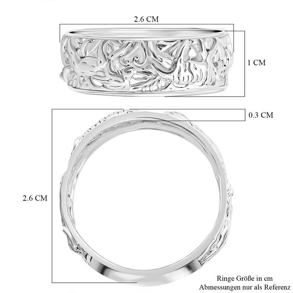 Royal Bali Kollektion- Dschungelsafari Bandring in 925 Silber image number 5