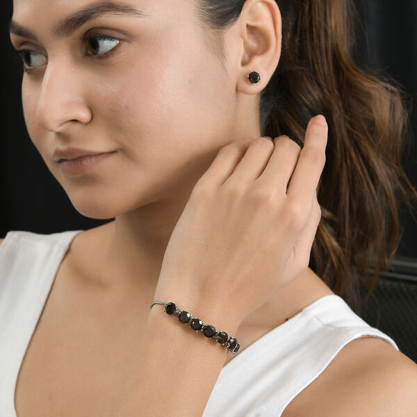 Rauchquarz Schmuckset  Edelstahl ca. 10,05 ct. image number 3