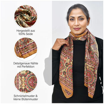 100% Seiden Schal, rot