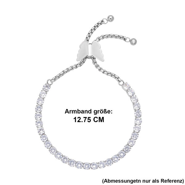 Wei&szlig;es Zirkonia-Armband, 12,75 cm - 15 ct. image number 6