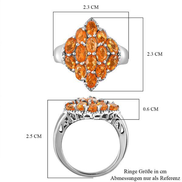 Salamanca Feueropal-Ring, 925 Silber platiniert  ca. 2,23 ct image number 7