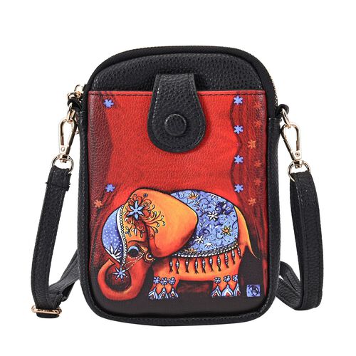 Stilvolle und kompakte Handytasche mit Elefantenmotiv image number 0