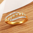 Diamant Ring 925 Silber Gelbgold Vermeil  ca. 0,25 ct image number 1