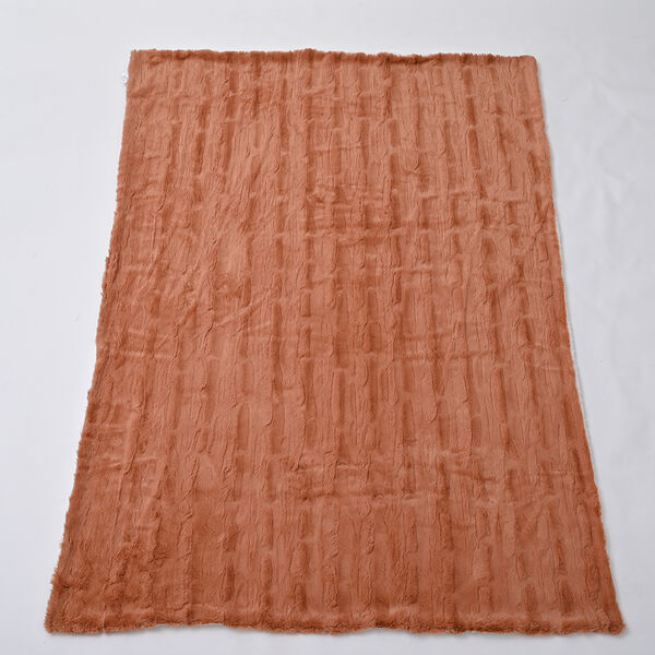 Luxus Decke aus Kunstfell, Gr&ouml;&szlig;e 150x200 cm, Hellbraun image number 3