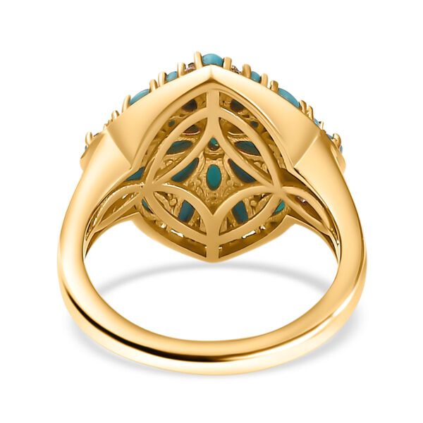 Sleeping Beauty T&uuml;rkis und Zirkon Ring -  2,21 ct. image number 6