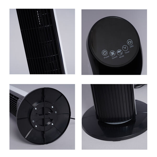 Kühlturmventilator, Größe 24x24x83,8 cm, Weiß+Schwarz image number 4