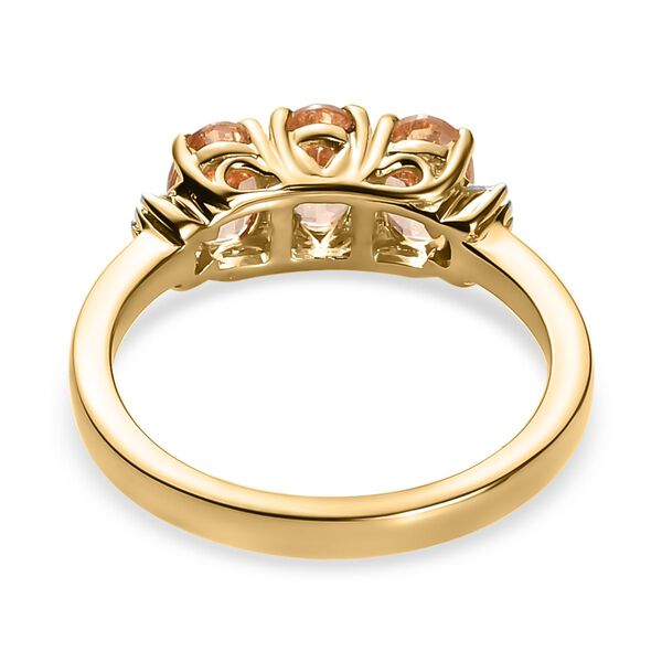 AA Ceylon kaiserlicher Granat und wei&szlig;er Diamant-Ring - 1,82 ct. image number 6