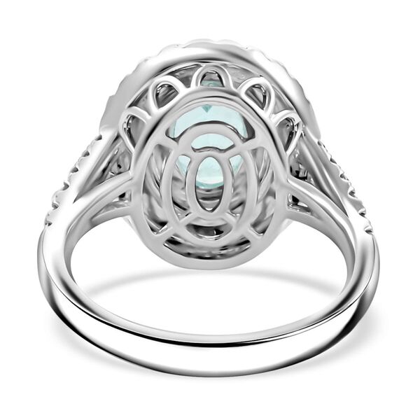 CHAIRMAN VAULT COLLECTION - AAAA Paraiba Turmalin, Wei&szlig;er Diamant Ring, zertifiziert und gepr&uuml;ft, 950 Platin (Gr&ouml;&szlig;e 17.00) ca. 2.75 ct image number 4