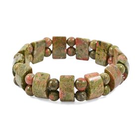 Flexibles Regenbogen Picasso Jaspis Armband - 142,50 ct.
