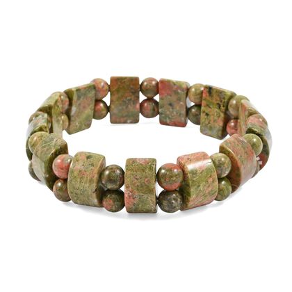 Regenbogen-Picasso Jaspis Armband, flexibel, ca. 142.50 ct