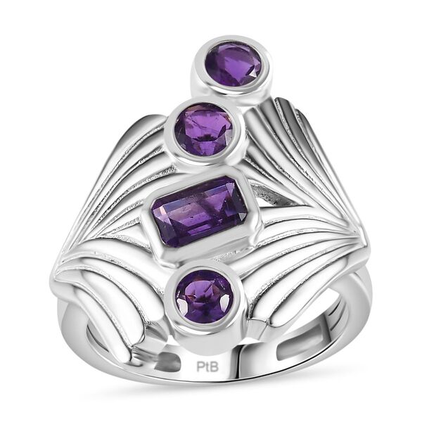 Afrikanischer Amethyst Ring Messing (Gr&ouml;&szlig;e 18.00) ca. 1,27 ct image number 4