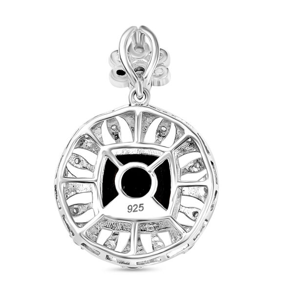 Alexandrit Quarz Triplette, Weißer Zirkon Anhänger 925 Silber rhodiniert ca. 2,92 ct. image number 4