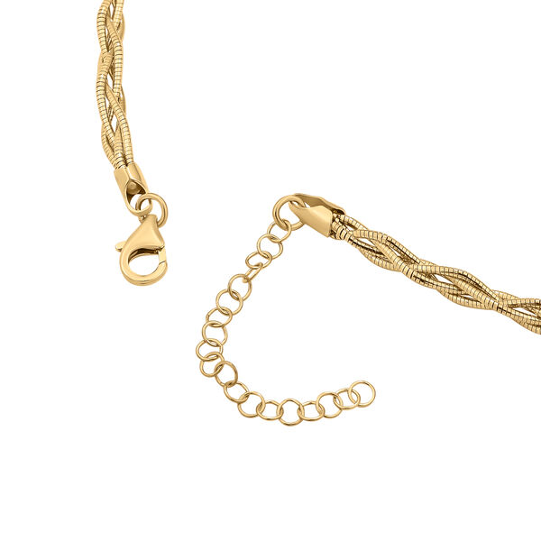 Italienische Feder-Omega-Kette ca. 45 cm 925 Silber vergoldet ca. 13,49g image number 3