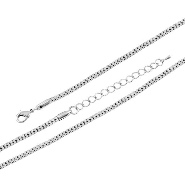 Weißer Kristall-Kreuz-Anhänger mit Kette, 73 cm image number 3