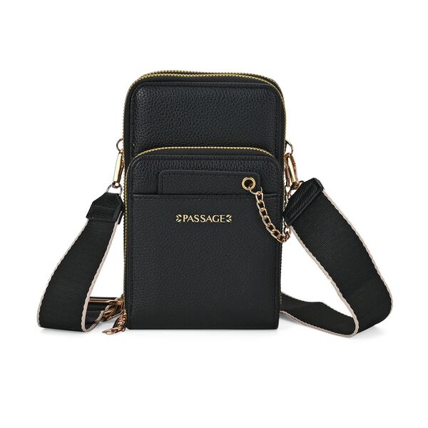 PASSAGE Crossbody Tasche, 18x6,5x11cm, Schwarz image number 0