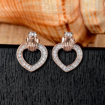 LUXURIANT SI-GH Labor Diamant Ohrringe, 925 Silber mit Ros&eacute;gold E-Beschichtung - 0,50 ct.