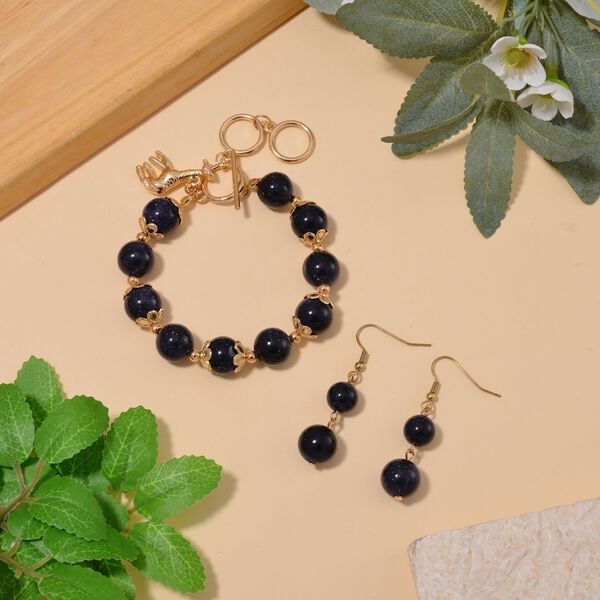 Blaues Sandstein-Schmuckset - 185 ct. image number 2