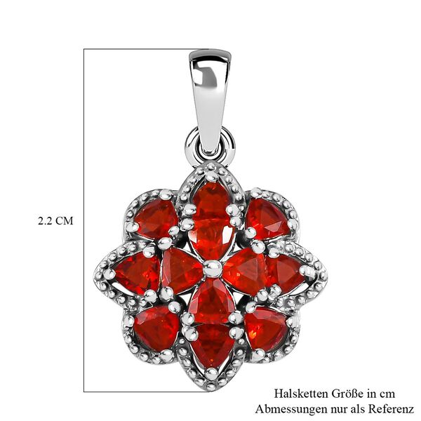 Mexikanischer Kirschfeuer-Opal Anhänger, 925 Silber platiniert, ca. 0.88 ct image number 6