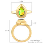 Ammolit Ring 925 Silber vergoldet  ca. 1,20 ct image number 6