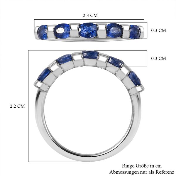 Masoala Saphir (Fissure gef&uuml;llt) Ring 925 Silber platiniert (Gr&ouml;&szlig;e 17.00) ca. 1.23 ct image number 6