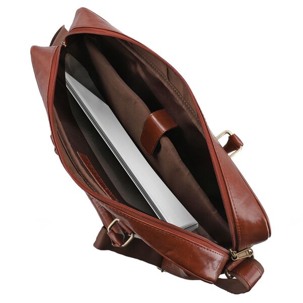 LA MAREY - Crossbody-Tasche aus naturfreundlichem Kunstleder, Braun image number 6