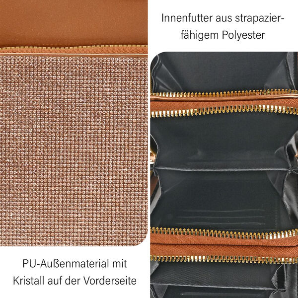 Elegante Umh&auml;ngetasche mit RFID-Schutz, Bronze image number 3