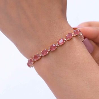 D'Joy AA Tansanischer Natronite Armband ca. 19 cm 925 Silber 750 Ros&eacute;gold vermeil ca. 19,09 ct.
