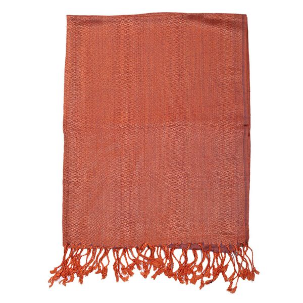 Doppelgewebter Schal, Orange image number 6