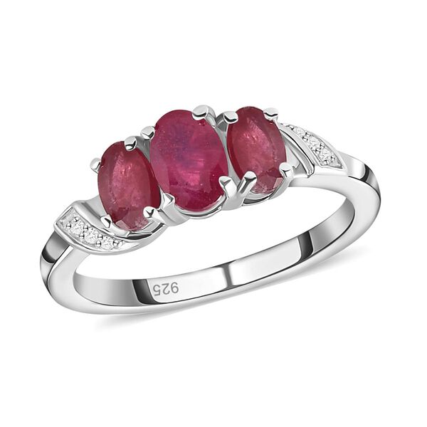 Afrikanischer Rubin und Zirkon-Ring image number 4