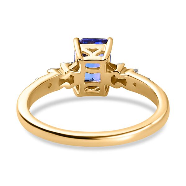 AAA Tansanit und Diamant Ring in 585 Gold - 1,22 ct. image number 6
