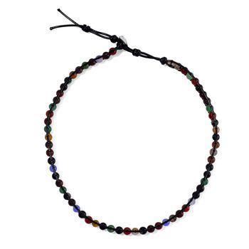Flexible mehrfarbige Achat Halskette - 80 ct.