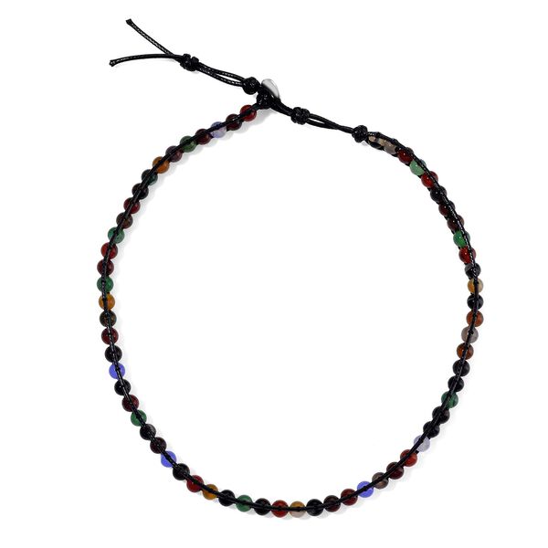 Flexible mehrfarbige Achat Halskette - 80 ct. image number 3