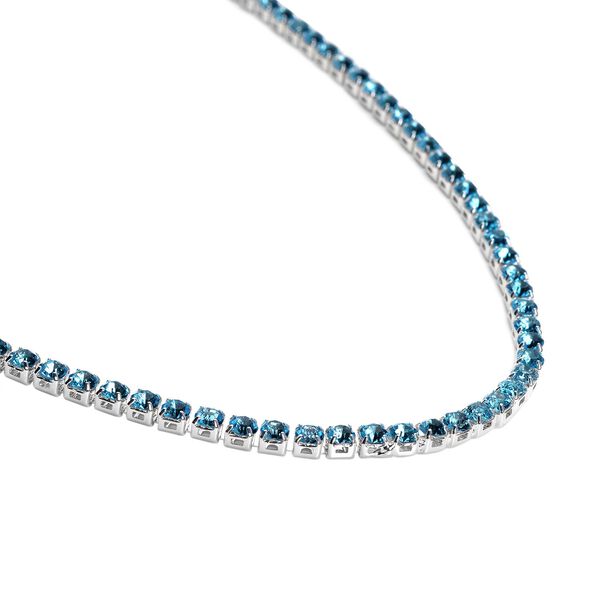 Blaue Kristall-Halskette mit Armband - 14,50 ct. image number 4