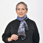 Geschmeidiger Luxuriöser 100% Seiden-Schal, 50 x 160 cm, schwarz