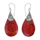 Royal Bali - Koralle Ohrringe, 925 Silber