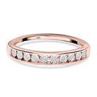 Weißer Diamant Ring, 925 Silber Roségold Vermeil, (Größe 20.00)