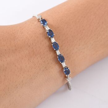 Ceylonfarbenes Quarz und Zirkon Armband, 18cm - 3,31 ct.