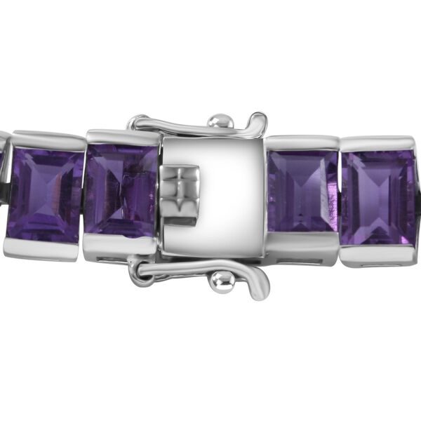 Afrikanischer Amethyst Armband ca. 19 cm 925 Silber rhodiniert ca. 33,00 ct. image number 3
