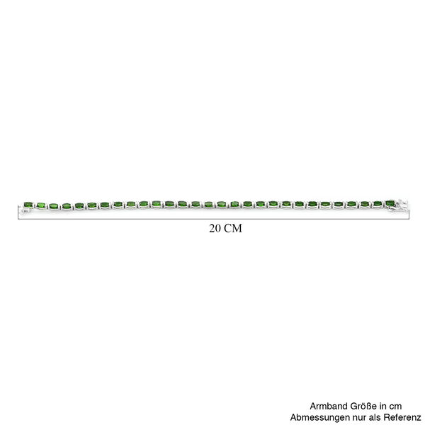 Russischer Diopsid Armband ca. 19 cm 925 Silber platiniert ca. 7.25 ct image number 3