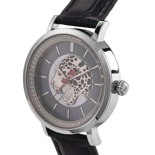 William Hunt - Moissanit Uhr, Swiss Ronda Uhrwerk, Reiner Edelstahl, Schwarz, ca. 0.20 ct image number 3