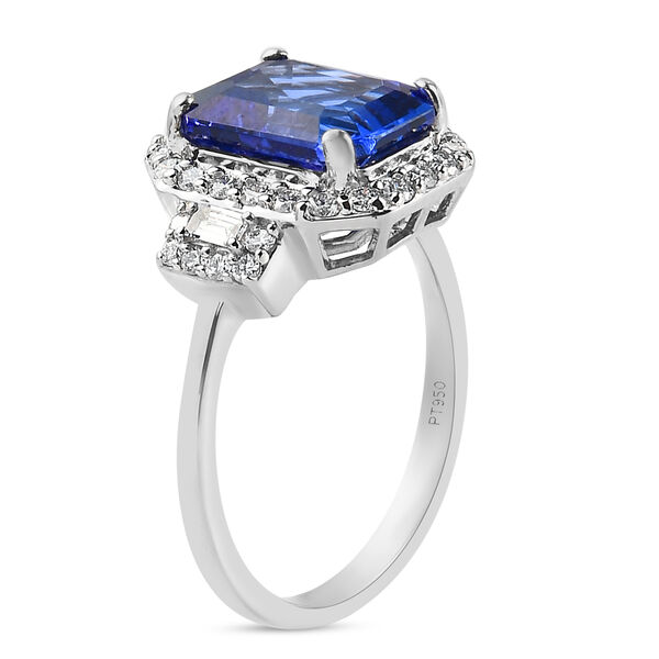 RHAPSODY AAAA Tansanit und Diamant VS2 E-F Ring 950 Platin  ca. 4,08 ct image number 5