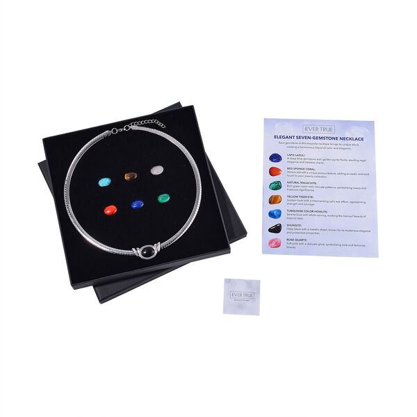 EVER TRUE Austauschbare Multi-Edelstein-Halskette, 45cm image number 7