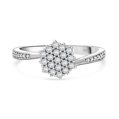 Lustro Stella Wei&szlig;er Zirkonia Ring 925 Silber rhodiniert (Gr&ouml;&szlig;e 18.00)
