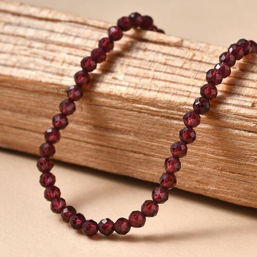 Roter Granat Halskette ca. 50 cm 925 Silber rhodiniert ca. 28,00 ct. image number 1