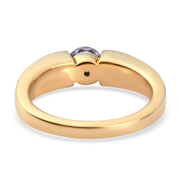 Tansanit Solitär Spannring, 925 Silber Gelbgold Vermeil  ca. 0,50 ct image number 6