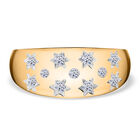 LUXURIANT DIAMOND - Lab Grown Diamant SI-GH Ring 925 Silber Gelbgold Vermeil (Größe 17.00) ca. 0.50 ct
